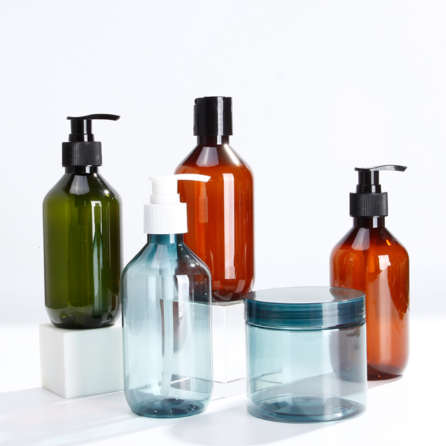 250ml 400ml Plastic cream Jar PET Straight Sided Jar with Smooth Lined Cap for Cosmetic Packaging bottles