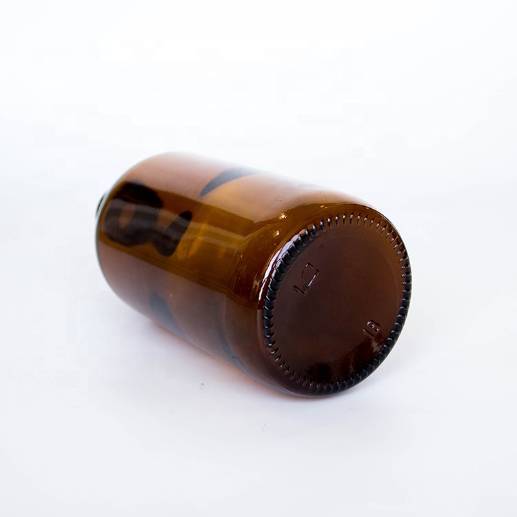 250ml 500ml 1 liter Amber Glass Round Bottle For Coffee Beverage Juice with screw lid