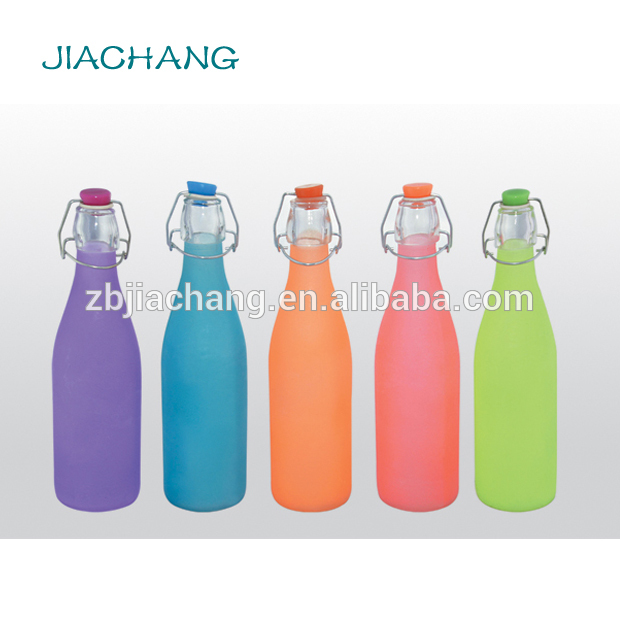 250ml 500ml 1 liter food grade swing top glass water bottle