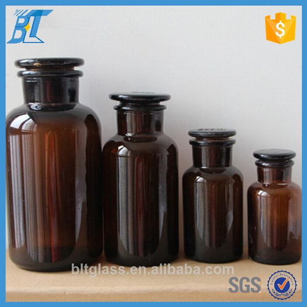250ml 500ml 1000ml amber reagent glass bottle medicine bottle jar