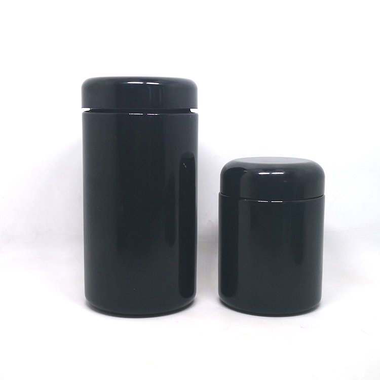250ml 500ml 1000ml empty CBD weed containers dark violet glass uv stash jar for cosmetic storage
