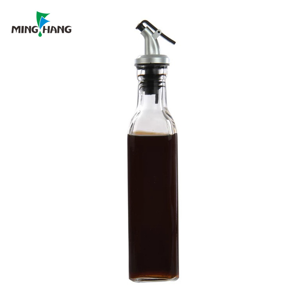 250ml 500ml 750m 1000ml dark green square glass olive oil bottle for sale