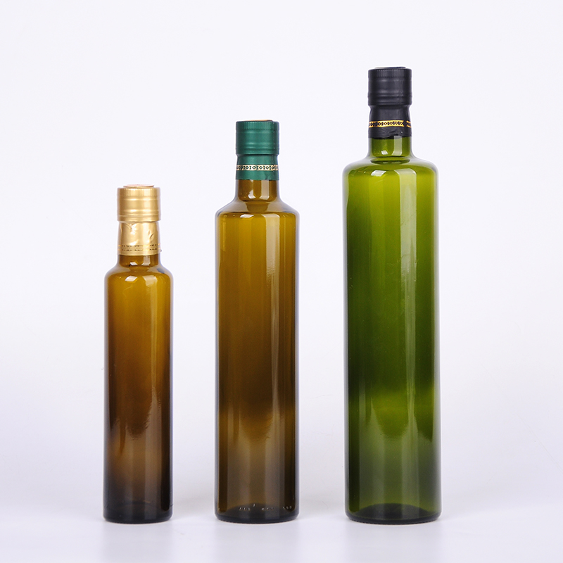 250ml,500ml,750m dark green square empty marasca glass bottle olive oil bottle for sale