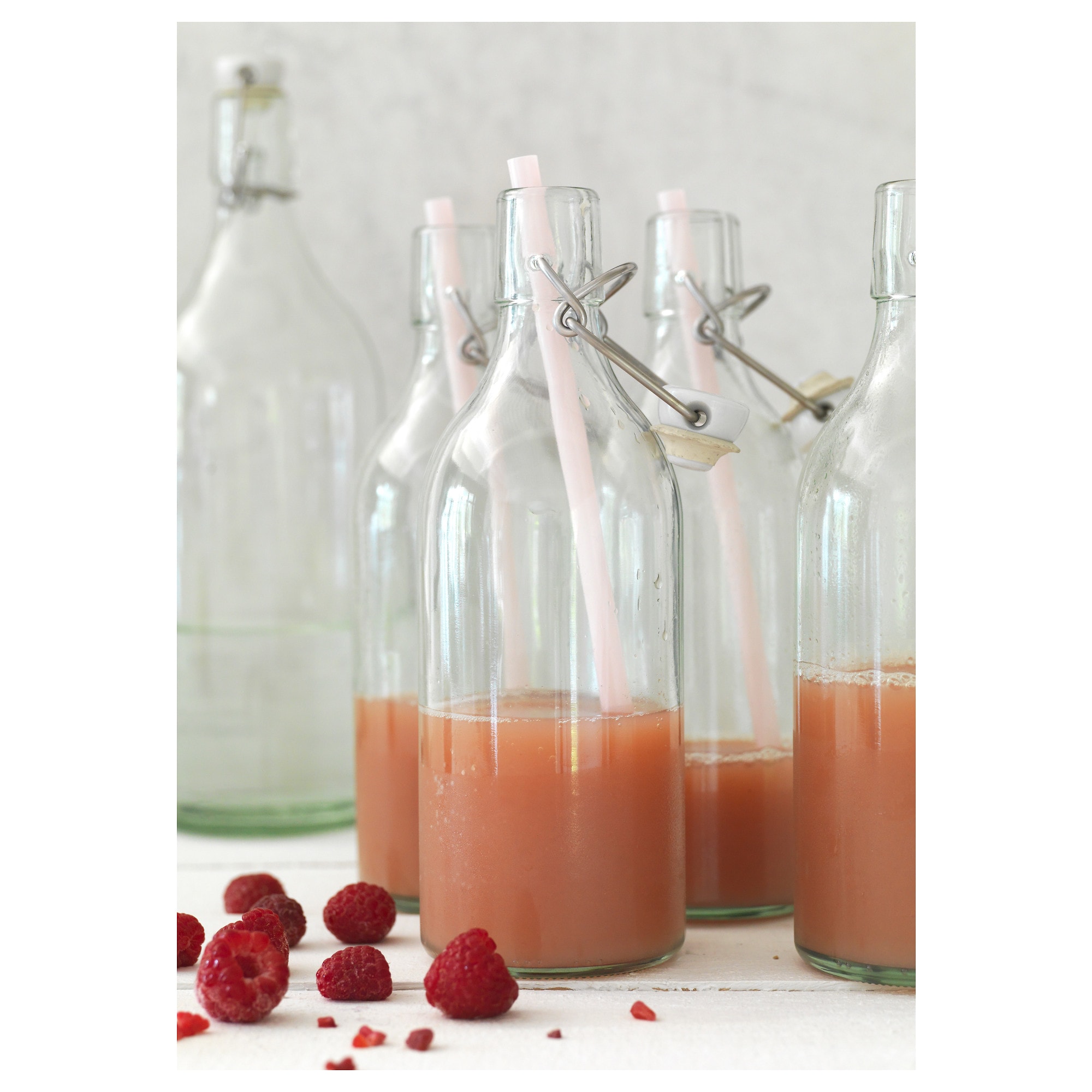 250ml 500ml 750ml 1000ml Square/round Swing Top Glass Bottle For Water Juice Oil beveage lock top sealing lid