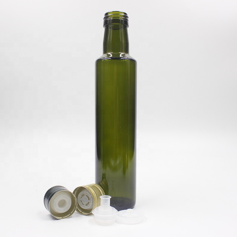 250ml 500ml 750ml 1000ml antique green dark green screw top olive oil cooking oil glass bottles