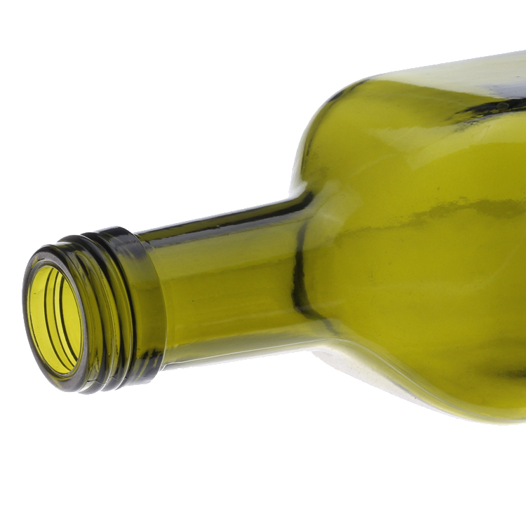250ml 500ml 750ml Empty Marasca Edible Oil Bottle Green Glass Olive Oil Bottles with lid