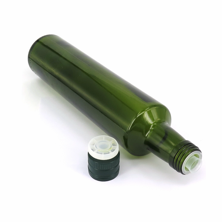 250ml 500ml 750ml amber and green cylindrical glass bottle for olive oil