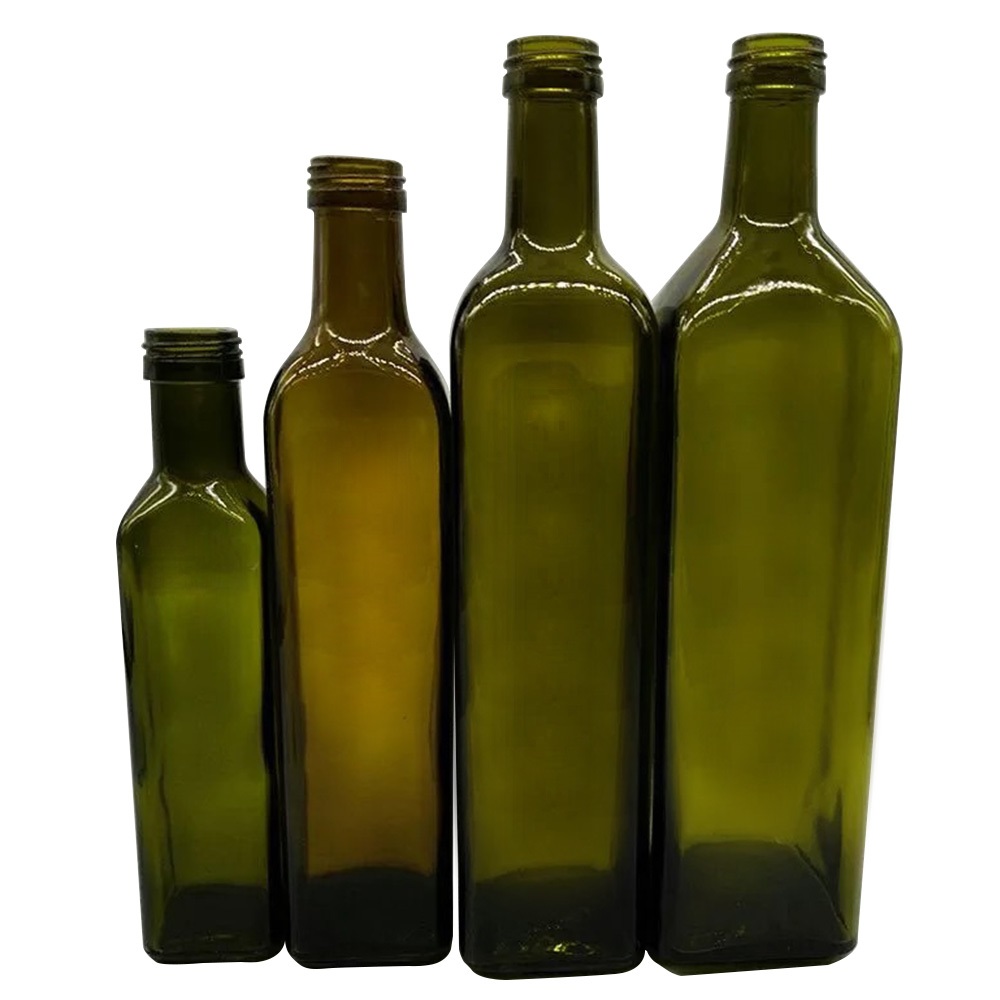 250ml 500ml 750ml classic green bordolese marasca olive oil glass bottle