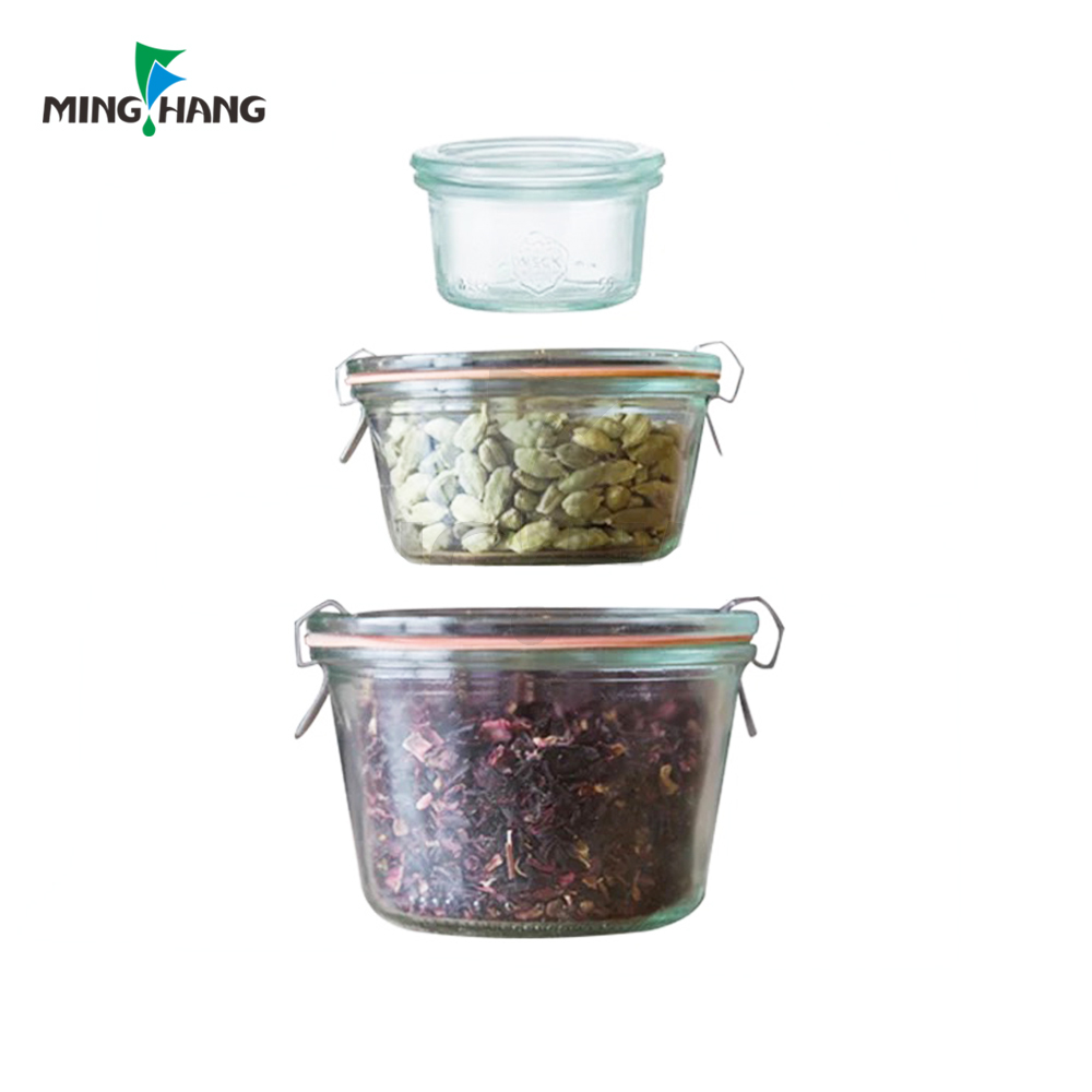 250ml 500ml 750ml jars Glass weck jar strawberry storage juice 1oz 30 ml mini jelly jar jam container