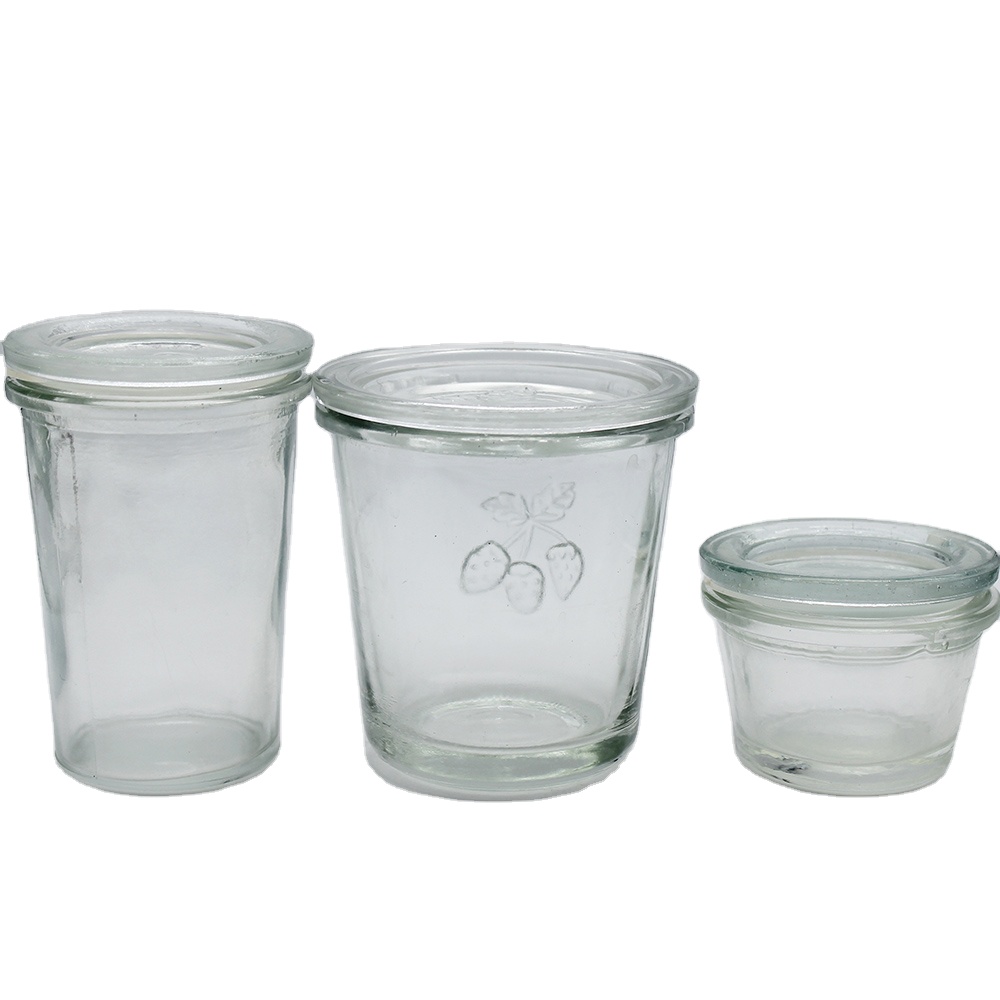 250ml 500ml 750ml jars Glass weck jar strawberry storage juice 1oz 30 ml mini jelly jar jam container