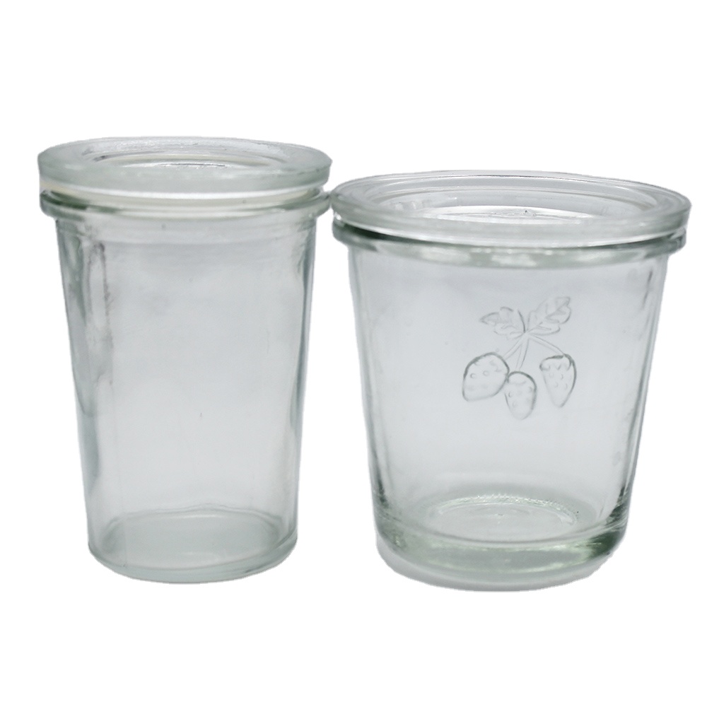 250ml 500ml 750ml jars Glass weck jar strawberry storage juice 1oz 30 ml mini jelly jar jam container