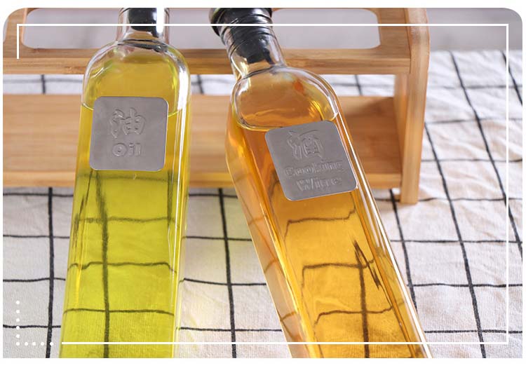 250ml 500ml (8.5 oz 17oz) Glass Oil Bottles For Oil Vinegar Kitchen Organization Cruet Dispenser Set