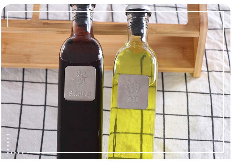 250ml 500ml (8.5 oz 17oz) Glass Oil Bottles For Oil Vinegar Kitchen Organization Cruet Dispenser Set