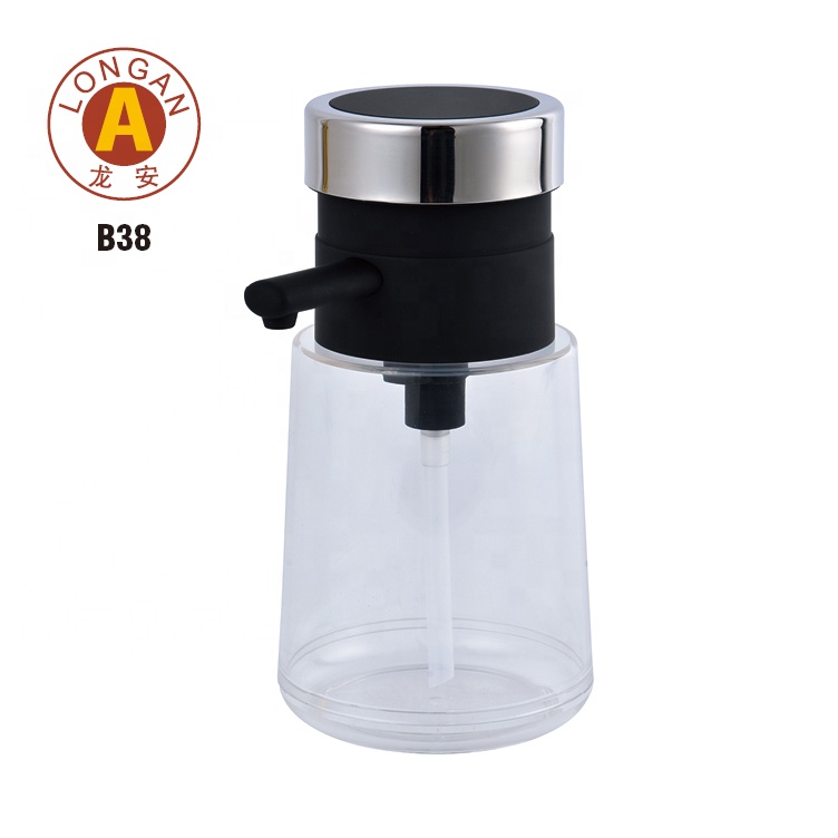 250ml 500ml Bathroom Aluminum Bottle Airless Spray Pump Amber Soap Glass Bottle With 28mm Cosmetic Lotion Pump