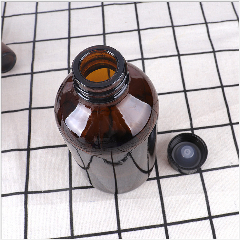 250ml,500ml Boston round shape glass bottle wine juice beverage bottle aluminum lid cap