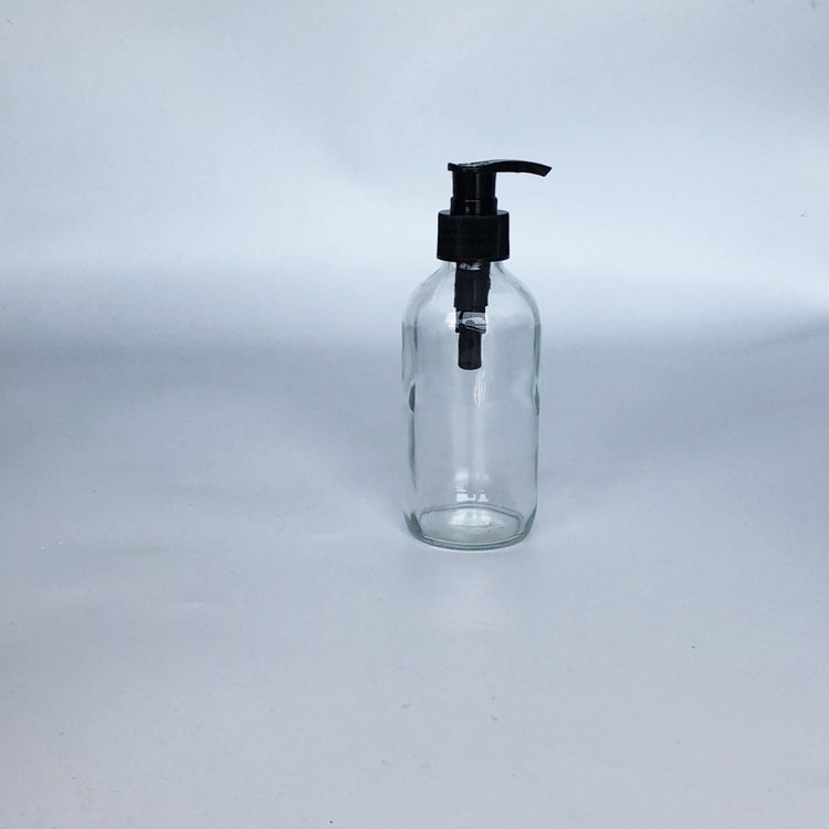 250ml 500ml Empty Glass Amber Glass Hand Wash Liquid Soap Shampoo Bottle With Lotion Pump