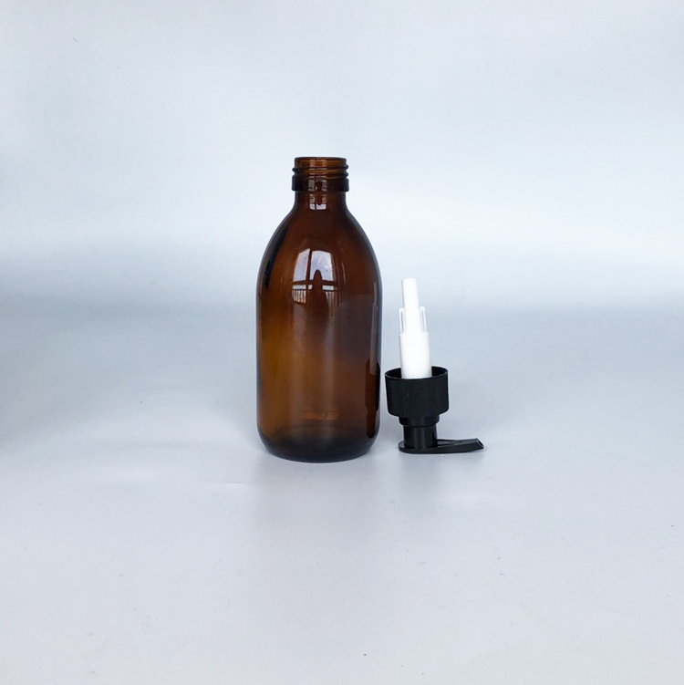 250ml 500ml Empty Glass Amber Glass Hand Wash Liquid Soap Shampoo Bottle With Lotion Pump