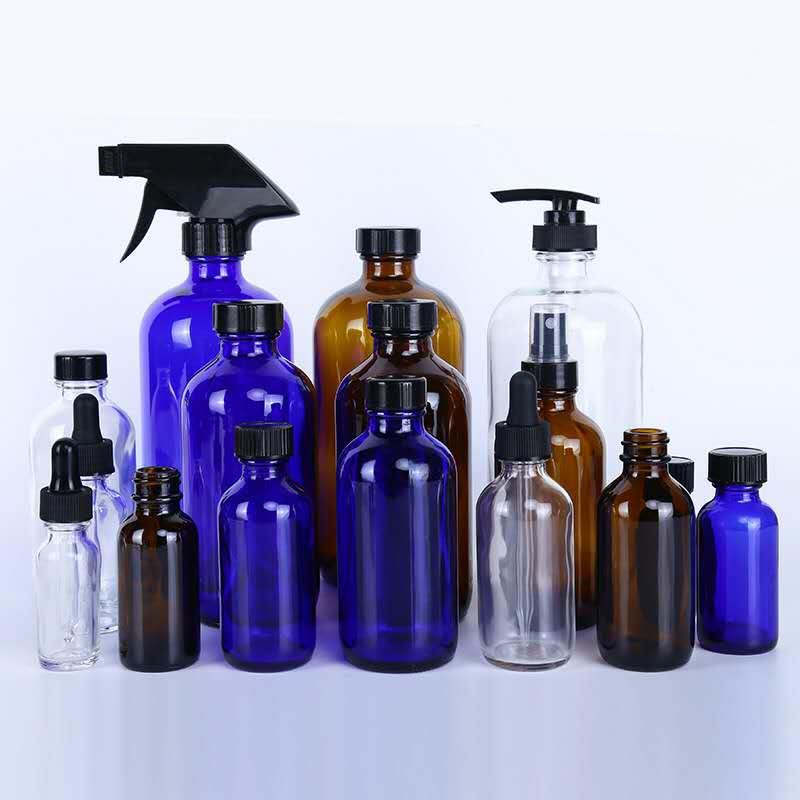 250ml 500ml Essential Oil Clear Glass Bottle with Trigger Spray Pump