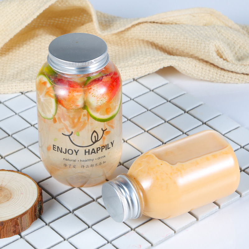 250ml 500ml Glass Jars Set Of 2 Clear Mason Jars With Screw Metal Lids For Pudding Jam Milk Coffee