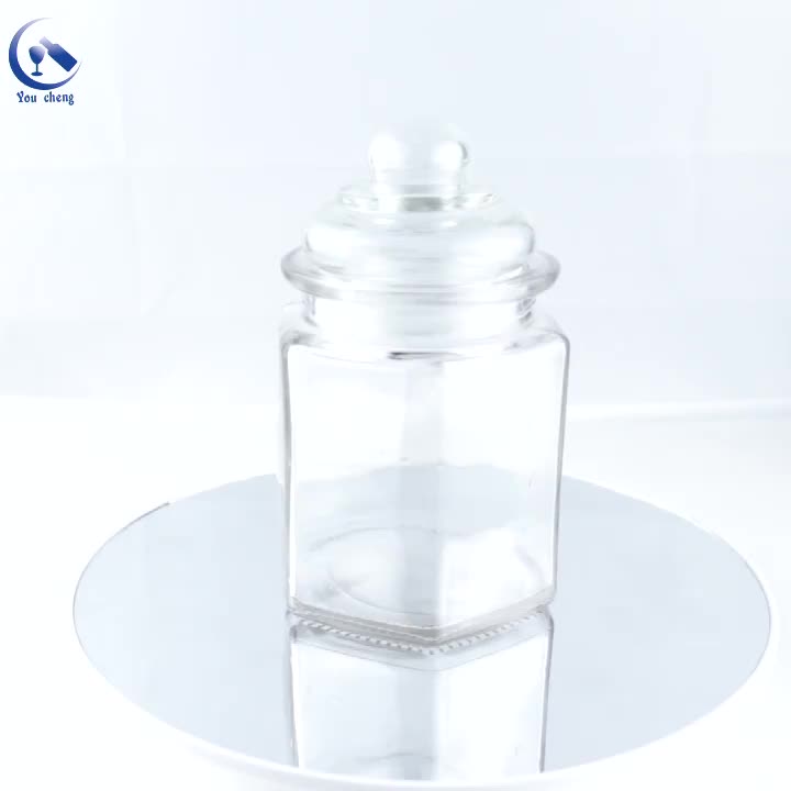 250ml 500ml Hexagon Clear Food Storage Glass Jars Storage For Food Storage Jar