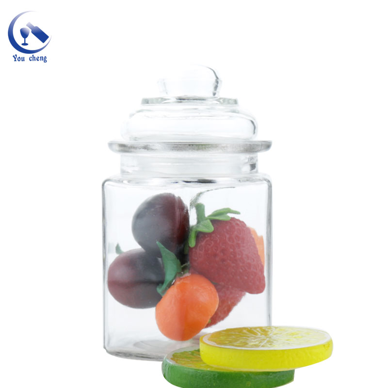 250ml 500ml Hexagon Clear Food Storage Glass Jars Storage For Food Storage Jar