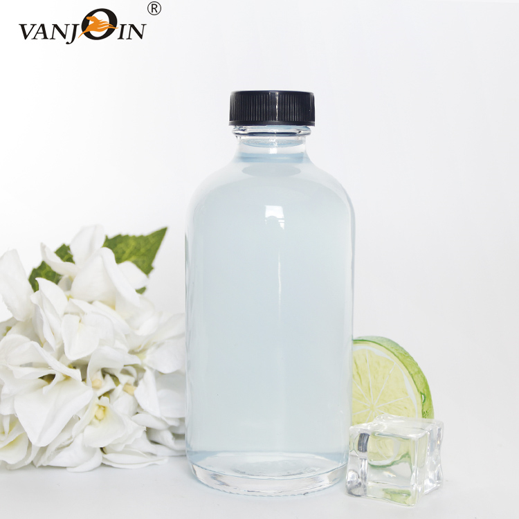 250ml 500ml Round Glass Bottle With Plastic Screw Lid For Beverage Juice