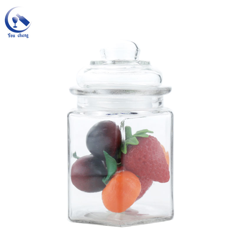 250ml 500ml Small Hexagon Glass Jars For Food Storage Glass Bottles Perfume Glass Jars Food