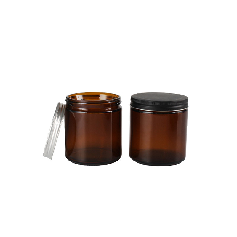 250ml 500ml Unique Candle Jars Amber Color Glass Empty Candle Jars In Bulk