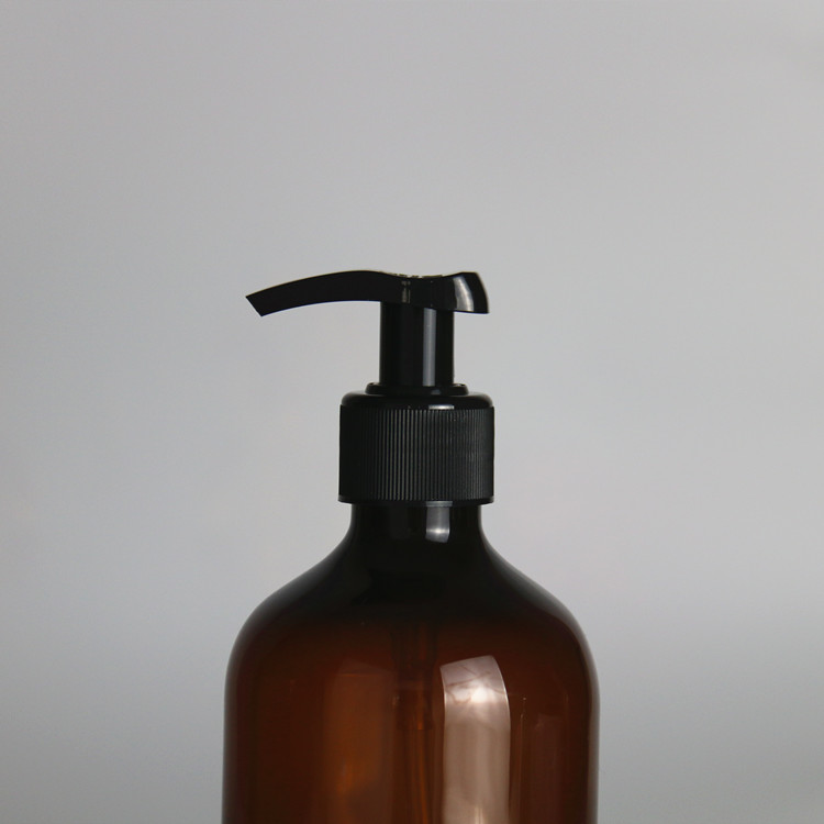 250ml 500ml and 8.5oz 16oz amber PET plastic lotion pump bottle Hand washing sanitizer shampoo travel bottle