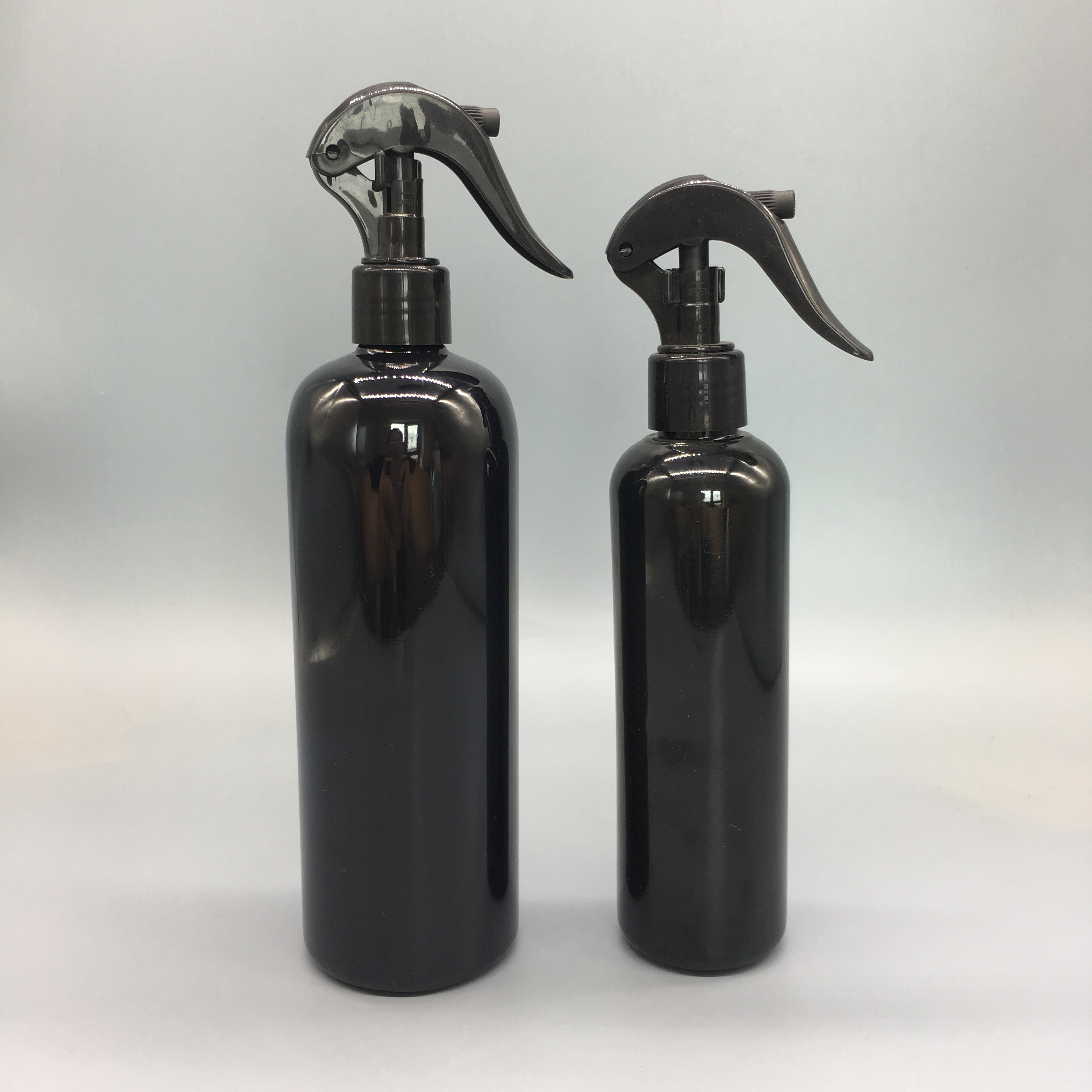250ml 500ml black cleaner spray PET trigger bottle with cleaning and hairdressing