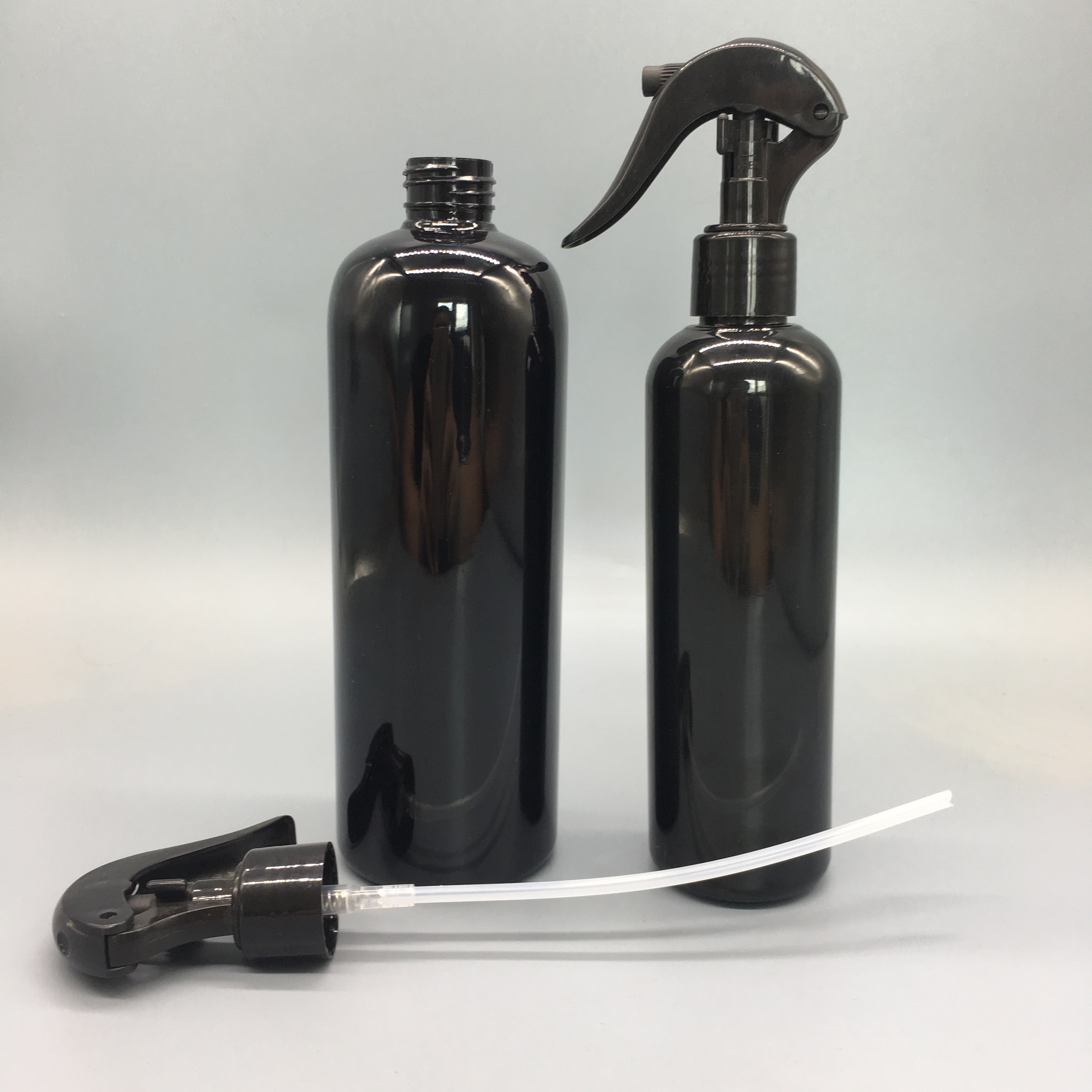 250ml 500ml black cleaner spray PET trigger bottle with cleaning and hairdressing