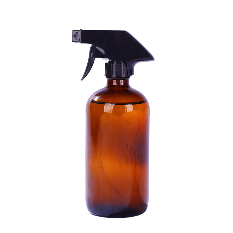 250ml 500ml round Boston pump lid glass bottle spray bottle for hand sanitizer