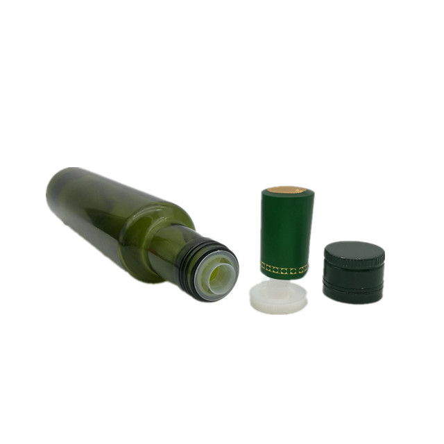 250ml 500ml round dark green botellas de aceite de oliva de vidrio for olive oil