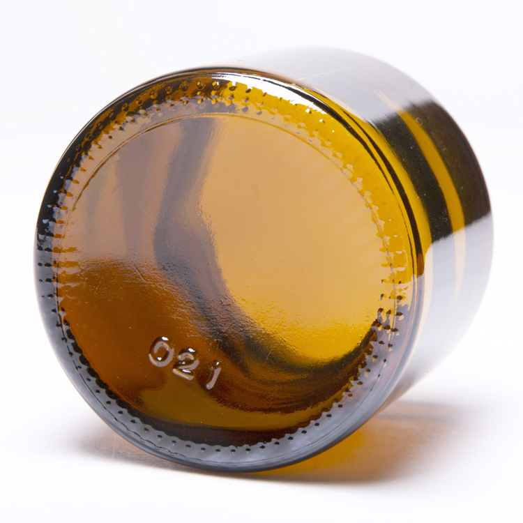 250ml 8 oz Cosmetic Packaging Glass Jar with Black Plastic Lids