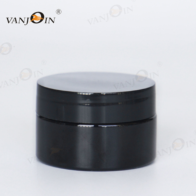 250ml 8 oz Plastic Container Black Cosmetic Jars for Serum Face Wash
