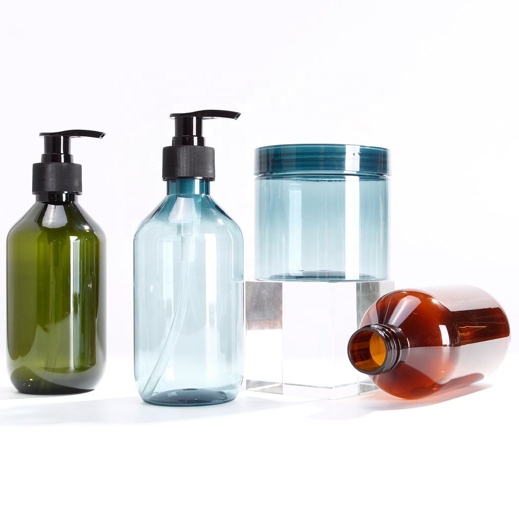 250ml 8oz 500ml 16oz BPA FREE plastic empty jars for cosmetics cream and packaging body scrub container with screw caps