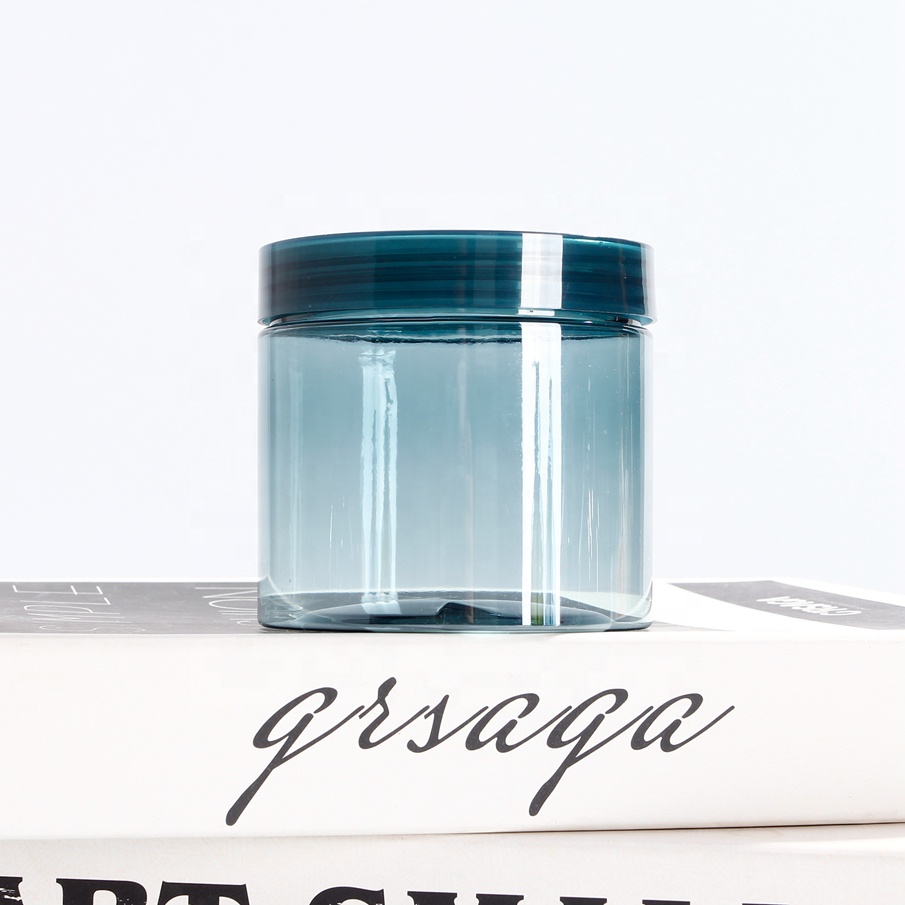 250ml 8oz 500ml 16oz BPA FREE plastic empty jars for cosmetics cream and packaging body scrub container with screw caps