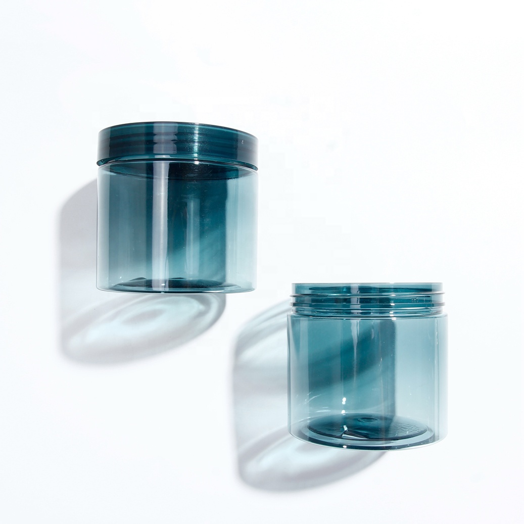 250ml 8oz 500ml 16oz BPA FREE plastic empty jars for cosmetics cream and packaging body scrub container with screw caps