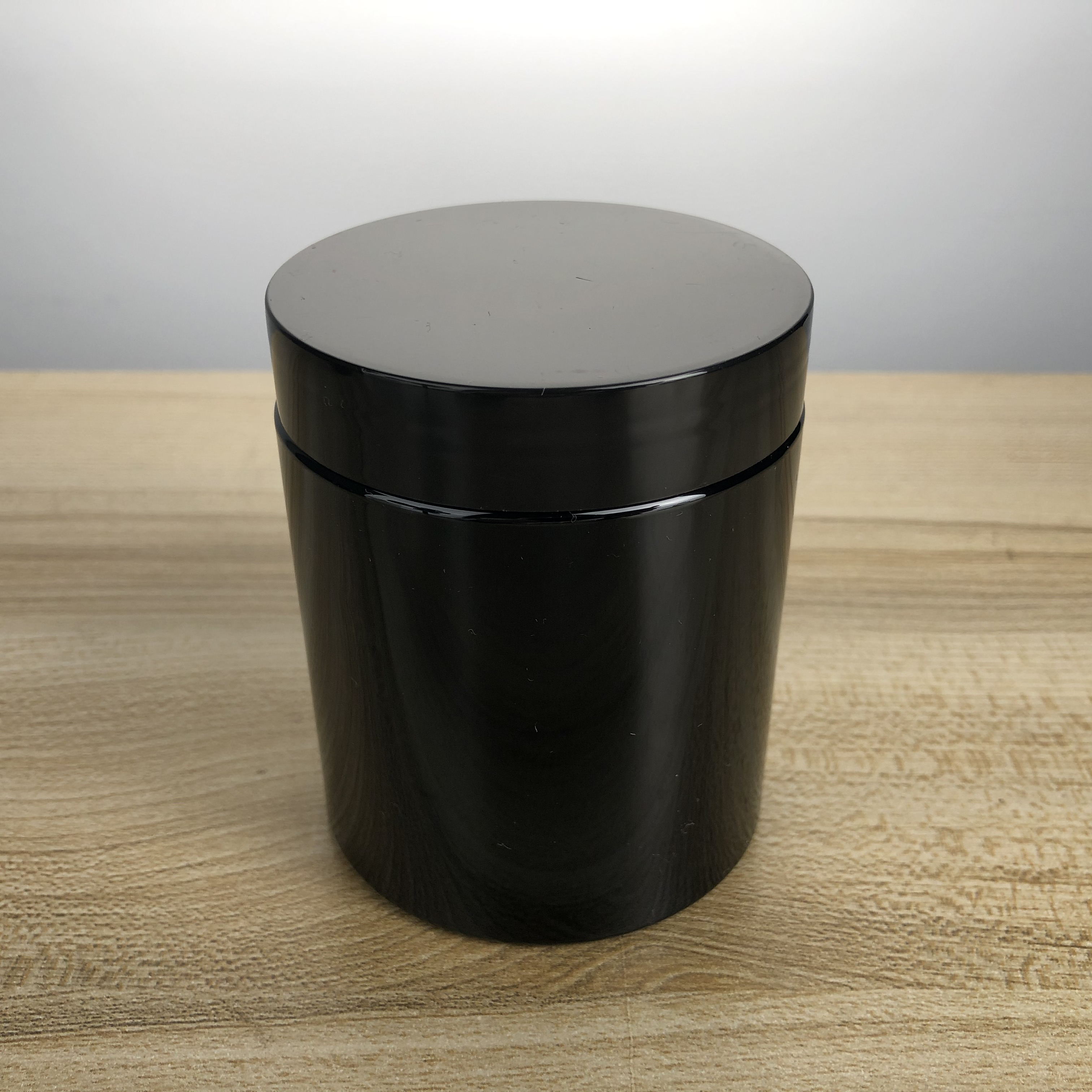 250ml 8oz Black Edge Cosmetic Jar 70mm Screw Lid creams lotions balms packaging jar manufacturer