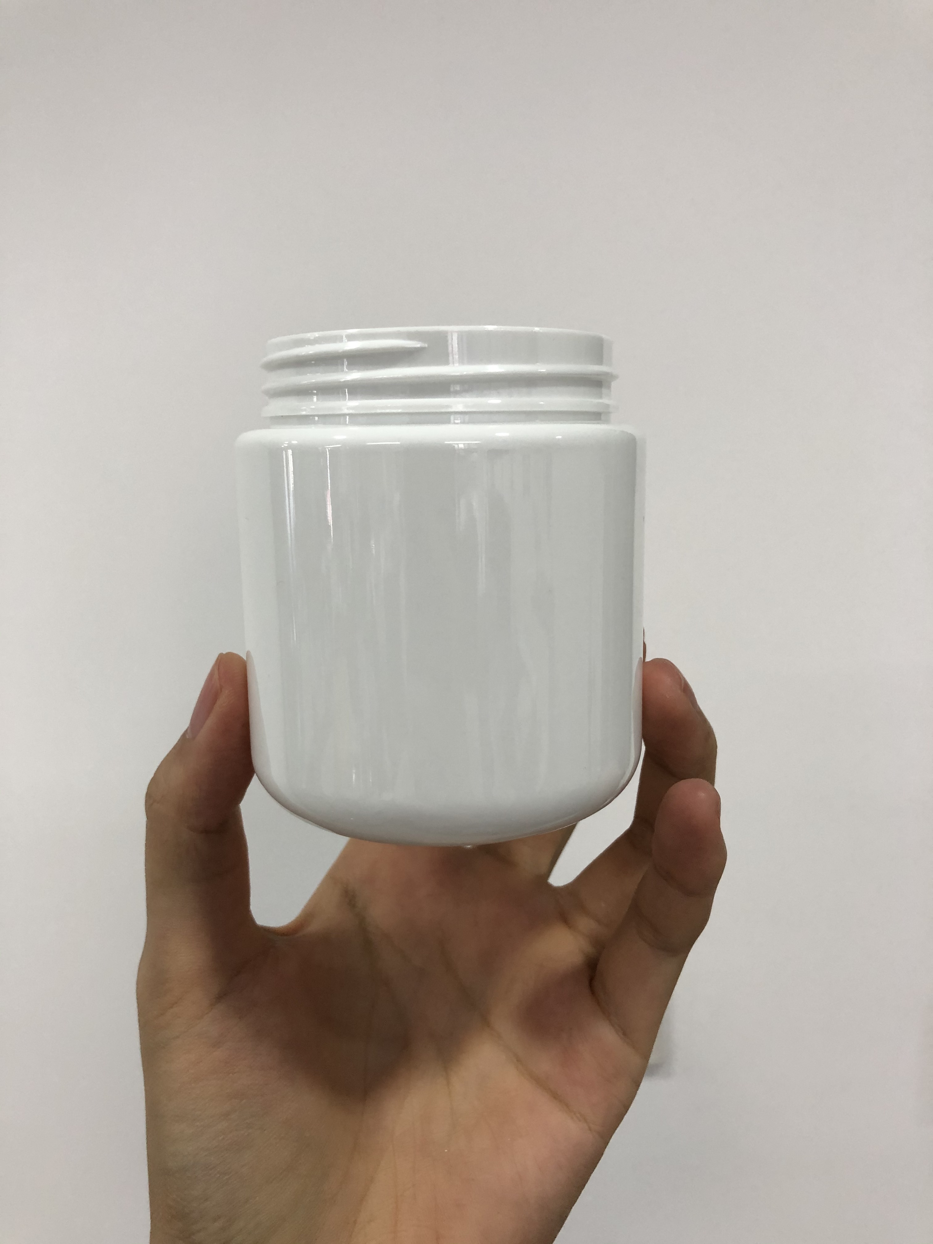 250ml 8oz CRC PET Jar Childproof PET jar Plastic Cylinder Medicine Pharma Jar Opaque color with Press Cap Wholesale