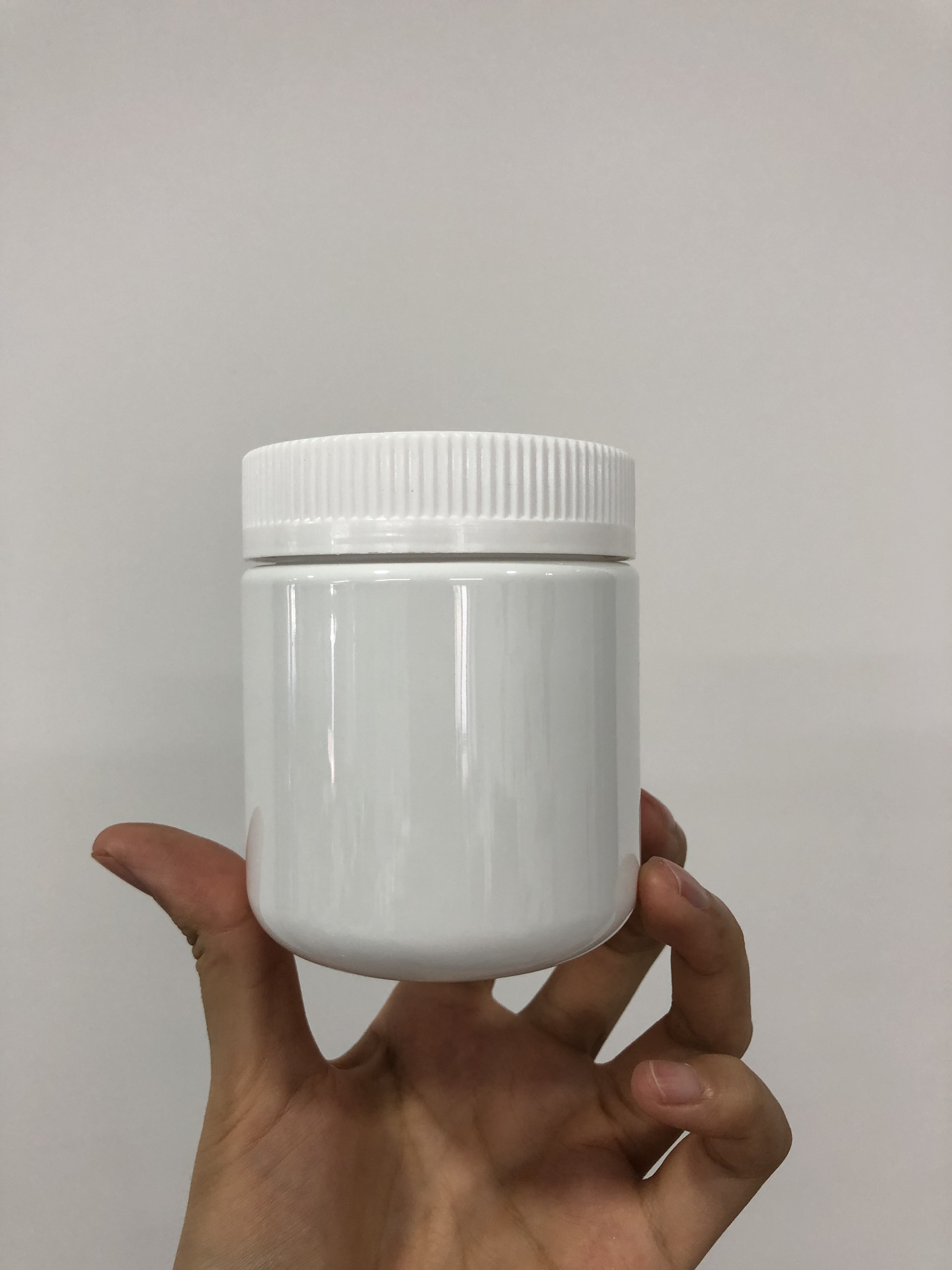 250ml 8oz CRC PET Jar Childproof PET jar Plastic Cylinder Medicine Pharma Jar Opaque color with Press Cap Wholesale