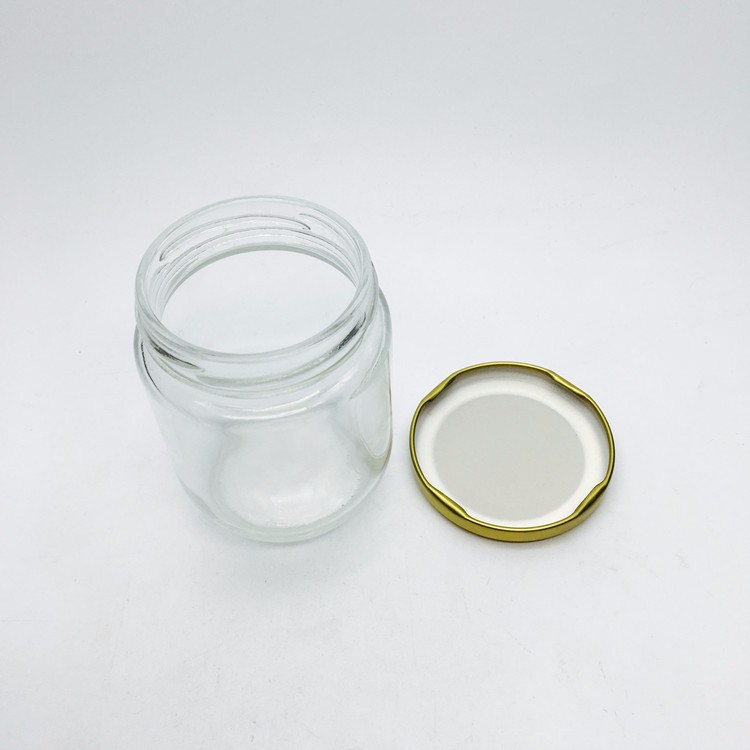 250ml 8oz blueberry jam durian jam glass jars with airtight tinplate lid in bulk