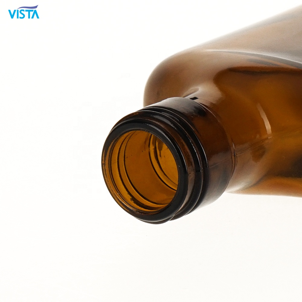 250ml Amber Flat Glass Bottle For Liquor with screw cap mini bottles liquor