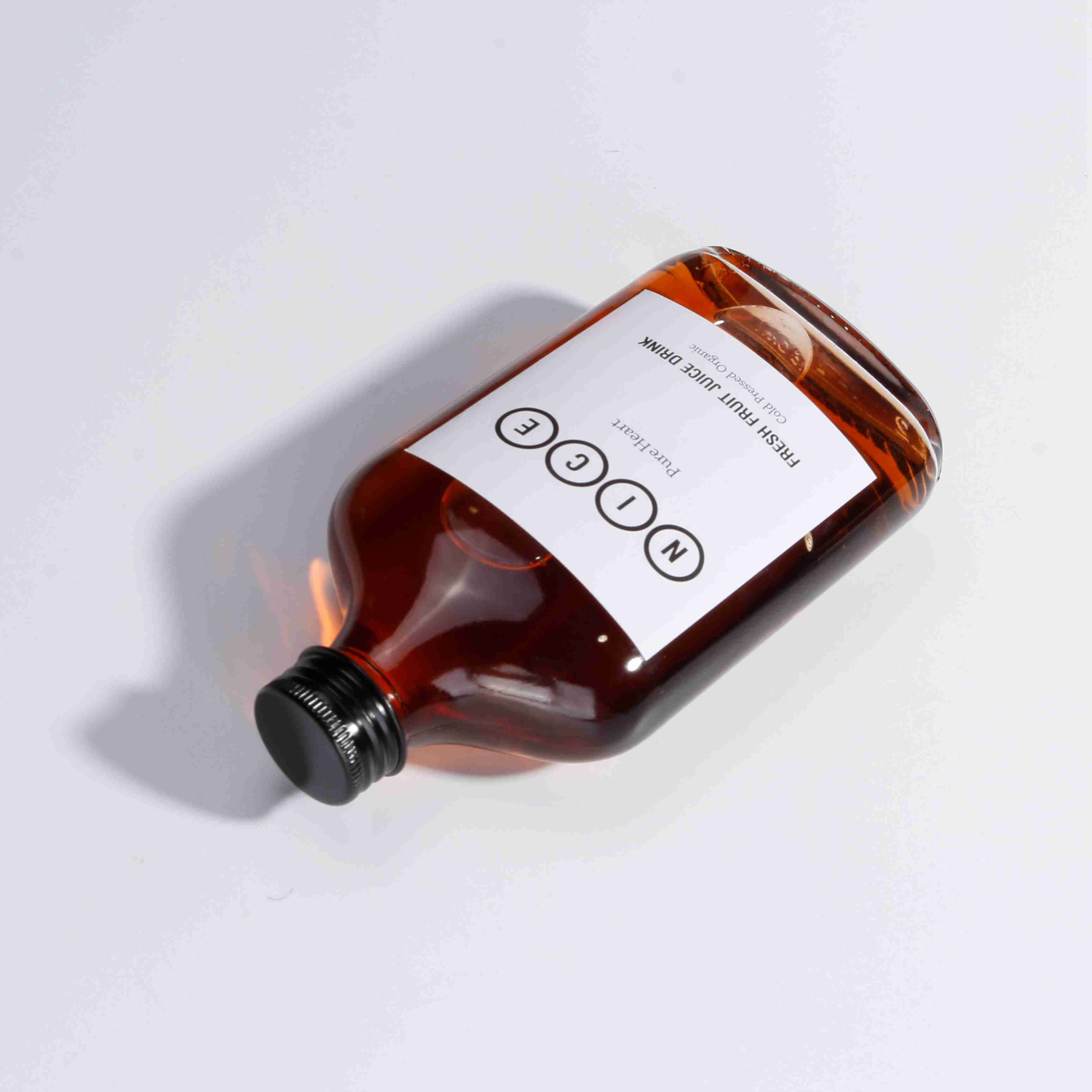 250ml Clear Flask Glass Bottles for Cold Pressed Coffee