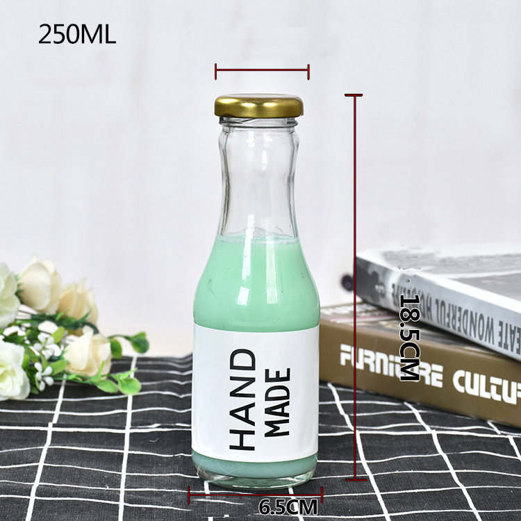 250ml Clear liquid multigrain condiments storage Glass Sauce Bottles