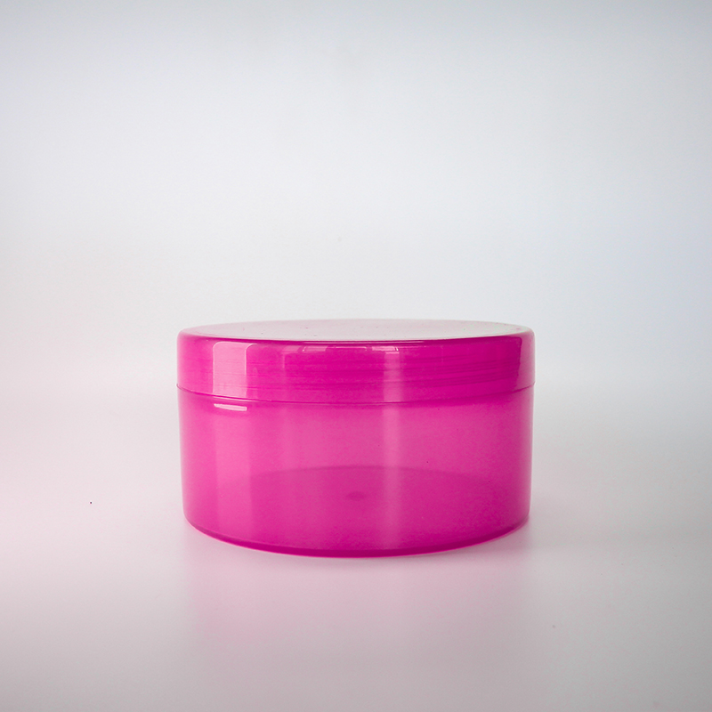 250ml Custom Logo Jars Plastic Jars Amber Empty Clear Plastic Skin Care Cream Purple and Black12 Oz Customizable Eco-friendly