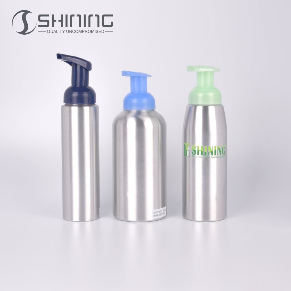 250ml Customized Personal Care Alu Material Lotion Aluminium Tin For Cosmetics 1000ml Plastic Shampoo Bottle With Pump