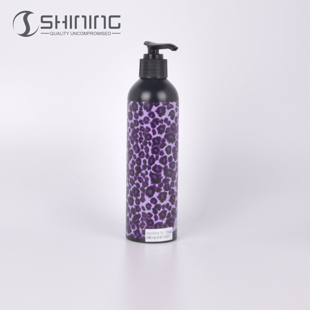 250ml Customized Personal Care Alu Material Lotion Aluminium Tin For Cosmetics 1000ml Plastic Shampoo Bottle With Pump