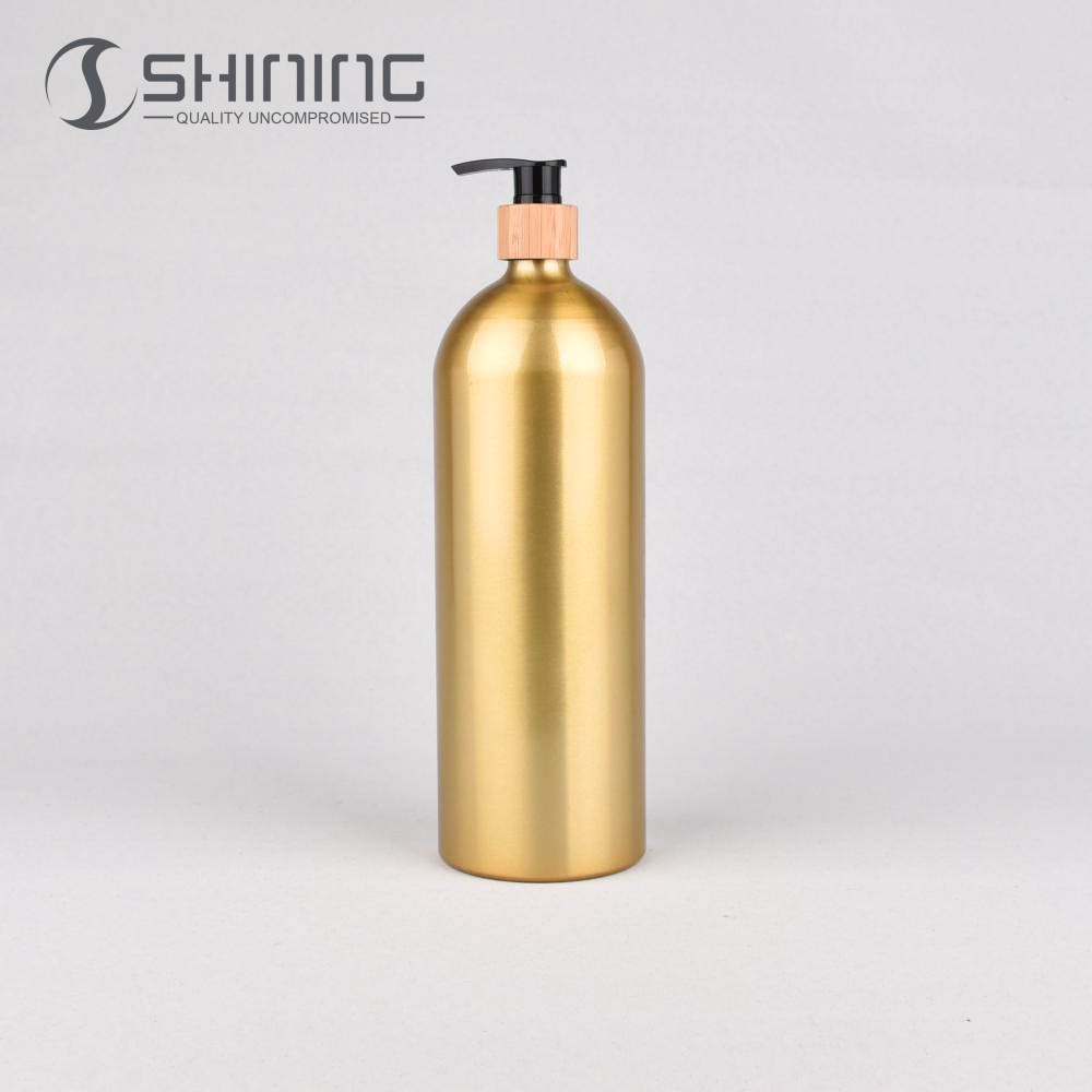 250ml Customized Personal Care Alu Material Lotion Aluminium Tin For Cosmetics 1000ml Plastic Shampoo Bottle With Pump