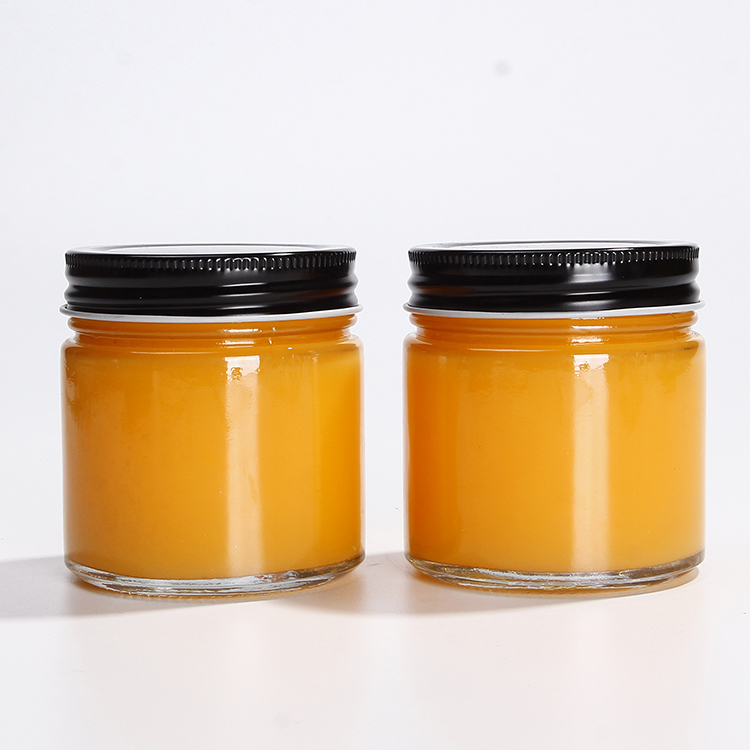 250ml Cylinder Glass Jar with Black Screw Lid Hot Filling Glass Sauce Jar